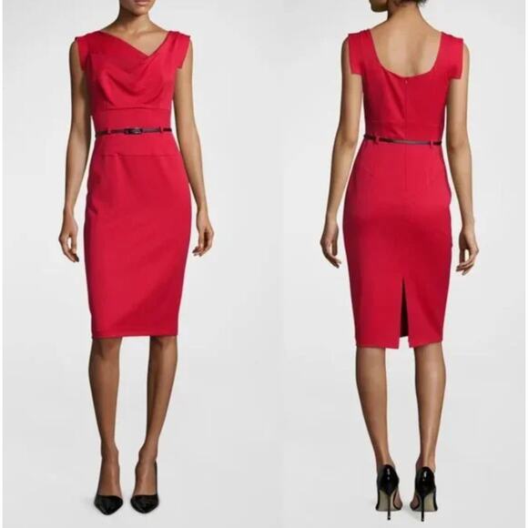 BLACK HALO Jackie O Dress Pencil Cherry Red {JJ2} - Picture 2 of 6